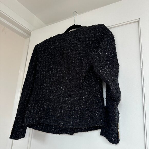 NWOT Veronica Beard Ferazia Metallic Tweed Jacket Black Sz 2 Boxy Fit - Picture 10 of 11